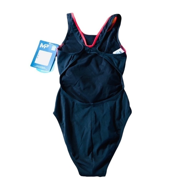 MICHAEL PHELPS WOMENS BLACK ONE PIECE SWIMSUIT SIZE 28 NWT - Picture 4 of 9